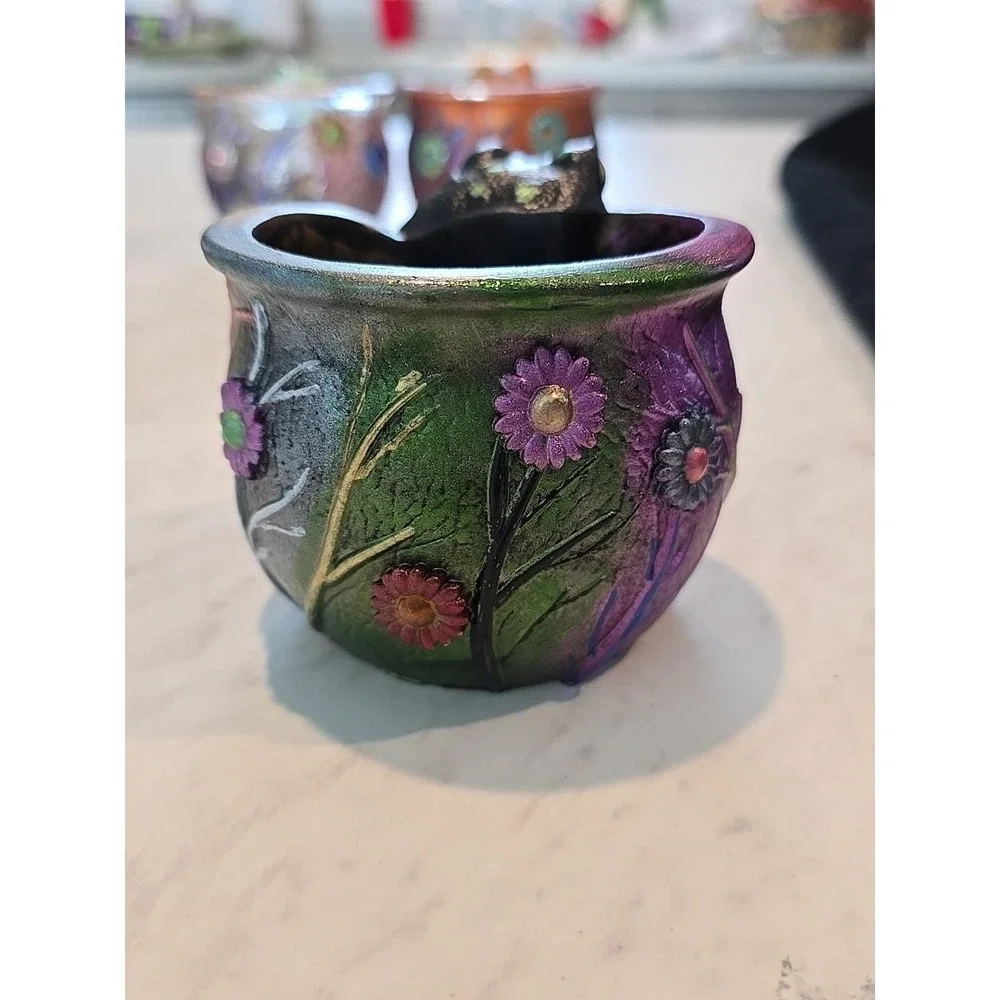 Resin Handmade‎ Frog Flower Pot Decoration Gift Plants. 684